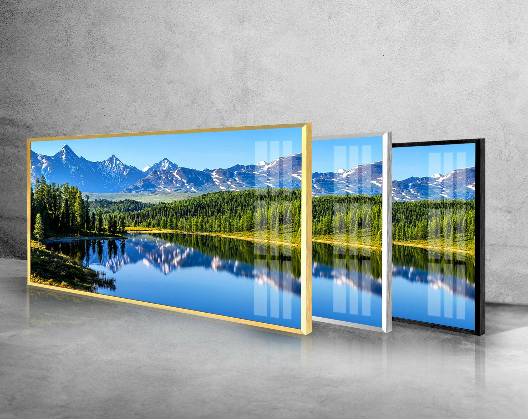 Stunning Altai Mountains Landscape Glass Wall Art - Handcrafted Home Decor for Living Room, Bedroom & Office - Perfect Gift for Nature Lovers
