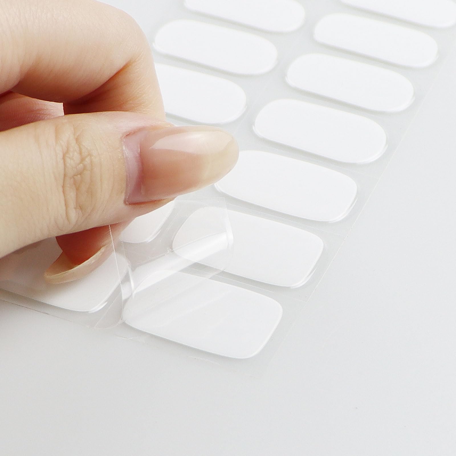 JMEOWIO White Semi-Cured Gel Nail Stickers & Strips - DIY UV/LED Gel Nail Wraps for Salon-Quality Nail Art Designs | Perfect for Home Manicures, Parties & Special Occasions