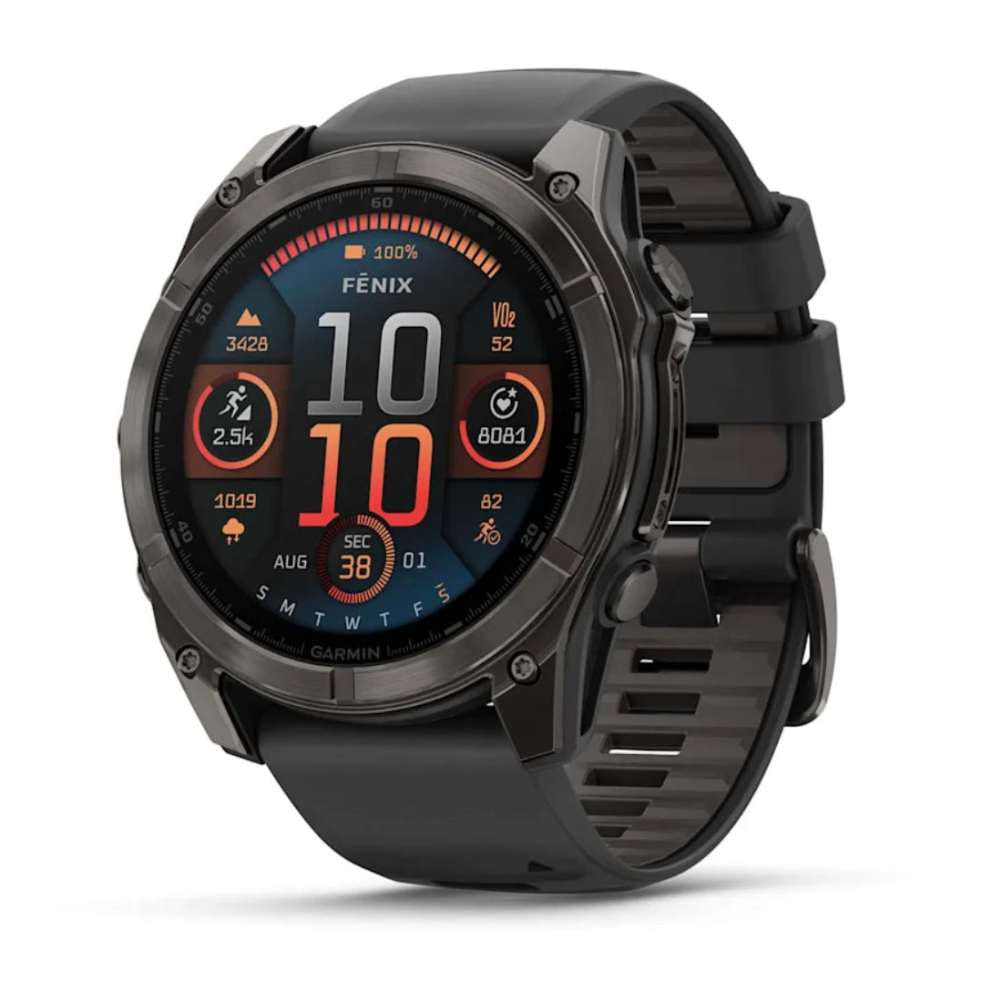 Fenix 8 43mm Smartwatch with AMOLED Display & Sapphire Glass - Perfect for Running, Hiking, and Outdoor Adventures