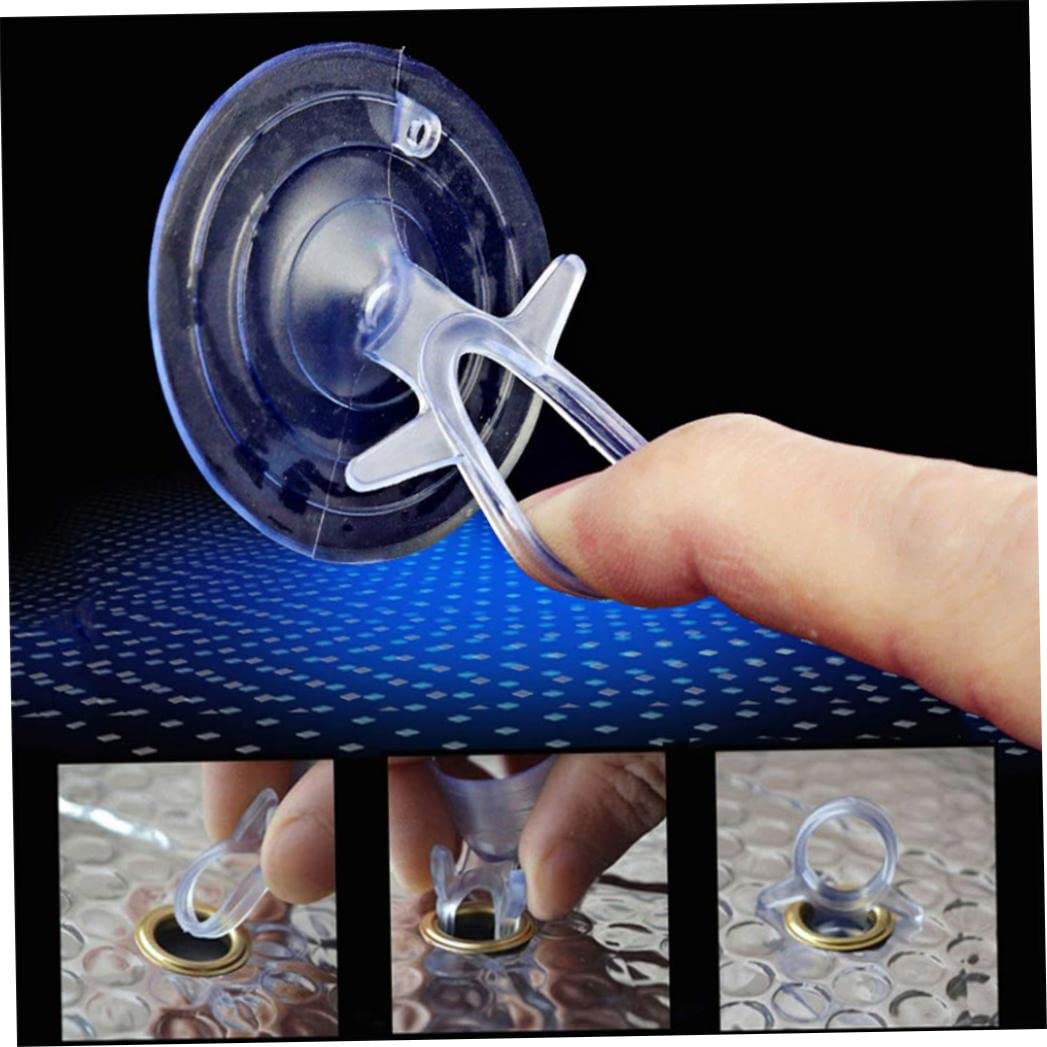 10PCS 3.5cm Clear PVC Suction Cups with Loops - Heavy Duty Plastic Sucker Hooks for Wedding Car Balloon Decor, Bathroom Organization & Kitchen Storage