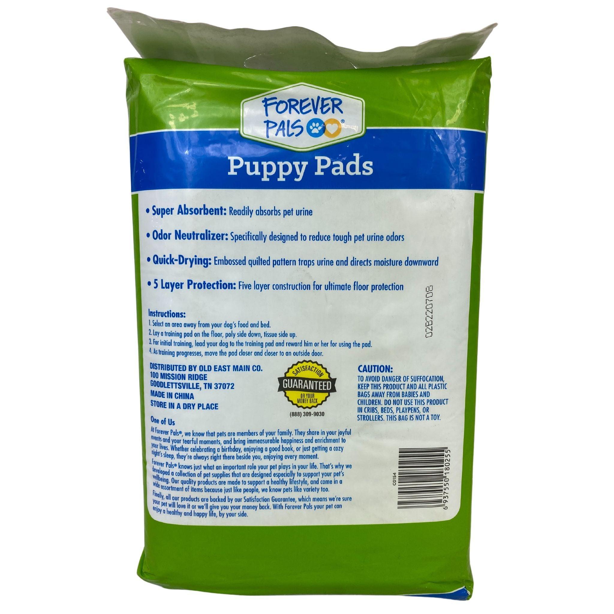 Forever Pals Puppy Pads Super Absorbent - 48 Count | Leak-Proof Dog Training Pads for Puppies & Adult Dogs | Perfect for Housebreaking, Crate Training & Indoor Potty Use