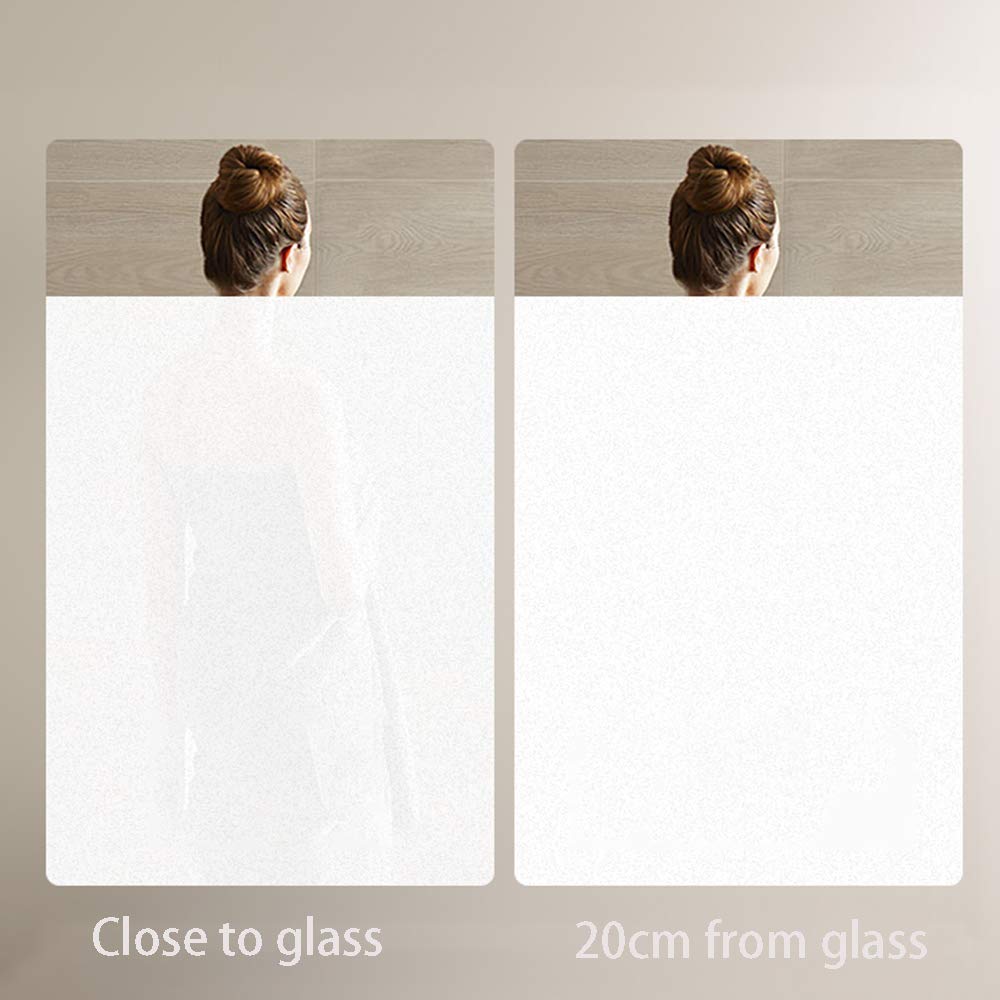SW MEGICOLIM Privacy Matte White Window Film - Frosted Adhesive Window Tint for Home, Office & Bathroom (35.4