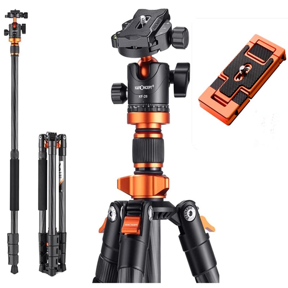 63 Inch Professional Camera Tripod with Quick Release Plate - Lightweight Aluminum Alloy for DSLR, Mirrorless, Video Cameras - Perfect for Travel, Vlogging, Photography & Outdoor Shooting