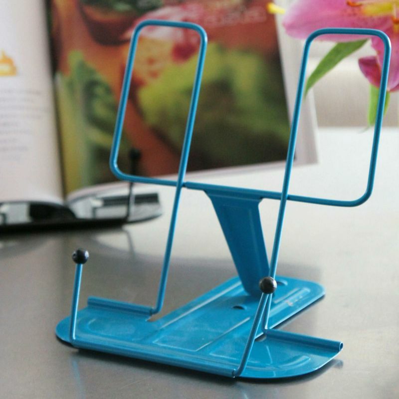 HIGHTIDE Metal Book Stand - Pink | Durable & Stylish Book Holder for Reading, Studying, and Office Use