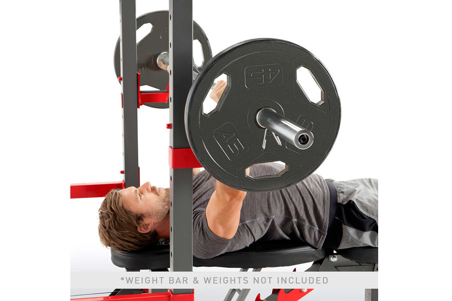 Marcy Pro SM-4903 Smith Machine Home Gym System - Power Cage for Strength Training & Weightlifting - Perfect for Home Workouts & Fitness Enthusiasts