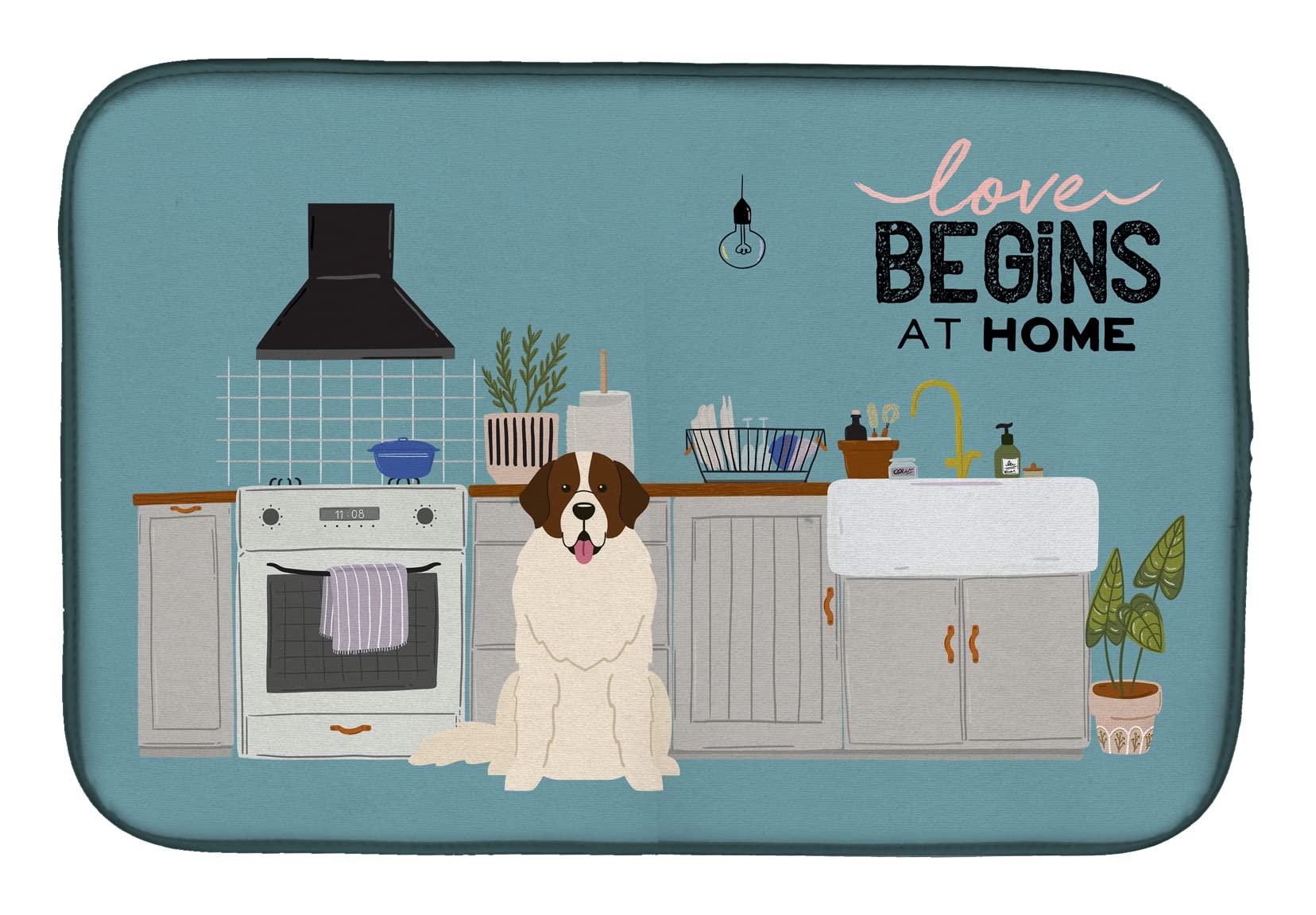 Moscow Watchdog Dish Drying Mat - Absorbent Kitchen Counter Pad (14x21