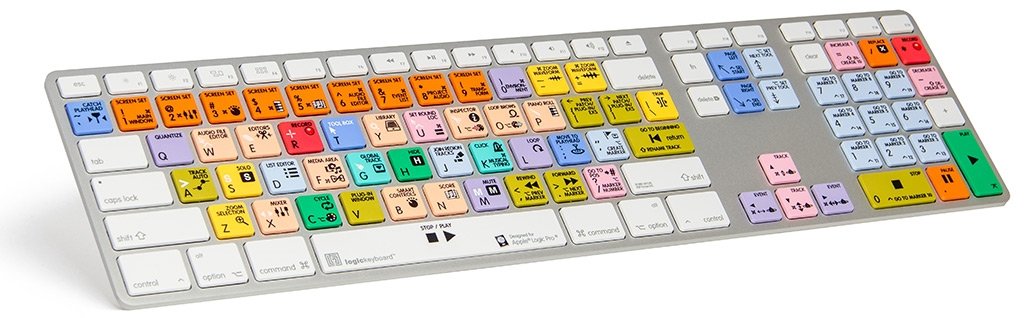Logickeyboard Shortcut Keyboard for Apple Logic Pro X 10.2.1 - Professional Music Production Tool (Model LKBU-LOGXP2-M89-US) - Perfect for Studio Recording, Audio Editing & Beat Making