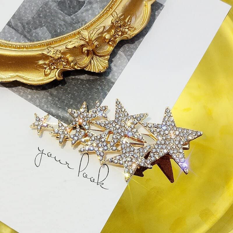 Glamifirsto Crystal Star Hair Clip for Women & Girls - Rhinestone Hair Accessories for Bangs, Parties, Weddings & Everyday Wear