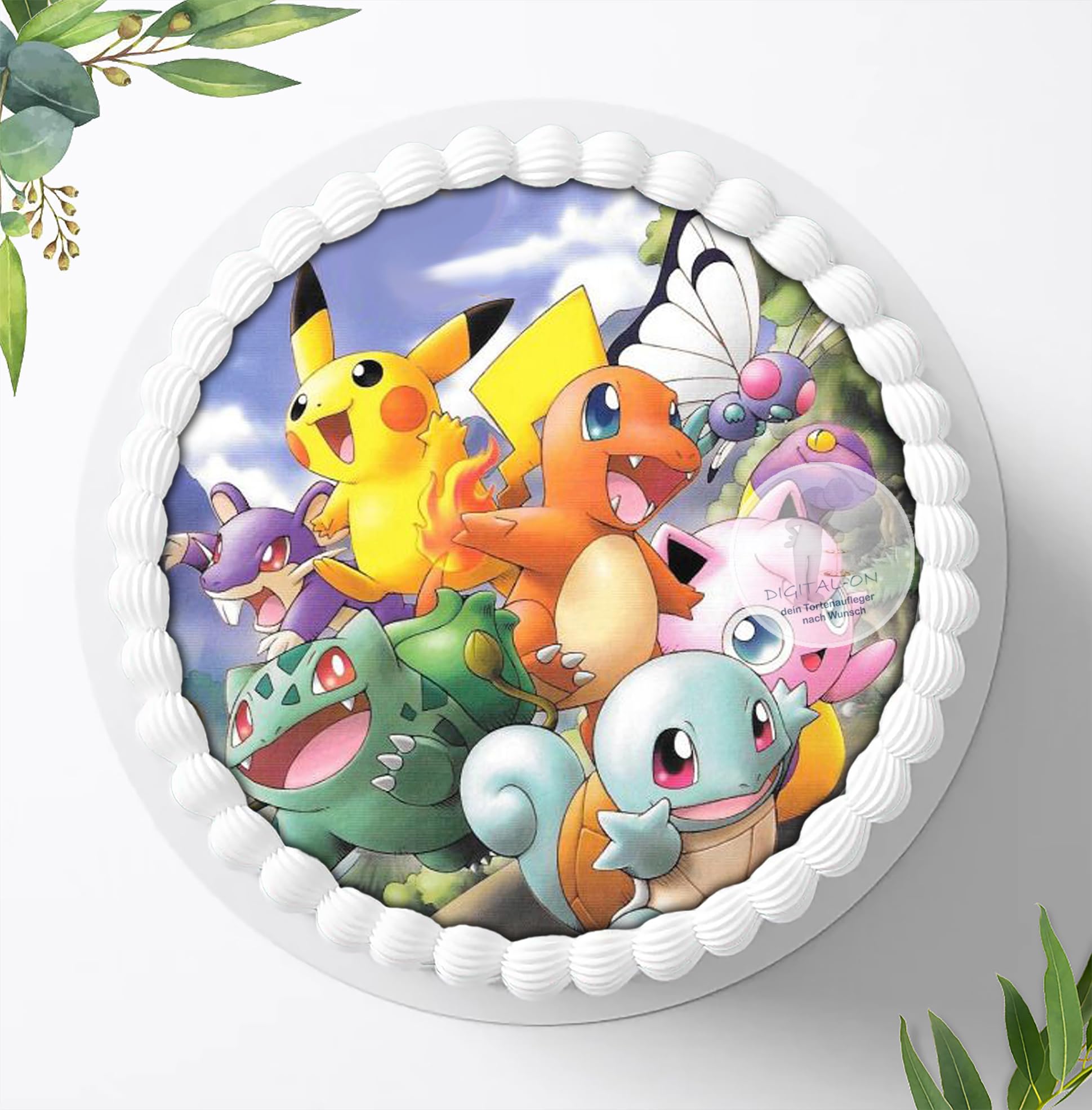 Edible Pokemon Cake Topper - 20cm Sugar Image for Birthday Cakes, Custom Photo Printing, Party Decorations (Perfect for Birthday Parties, Baby Showers & Special Celebrations)