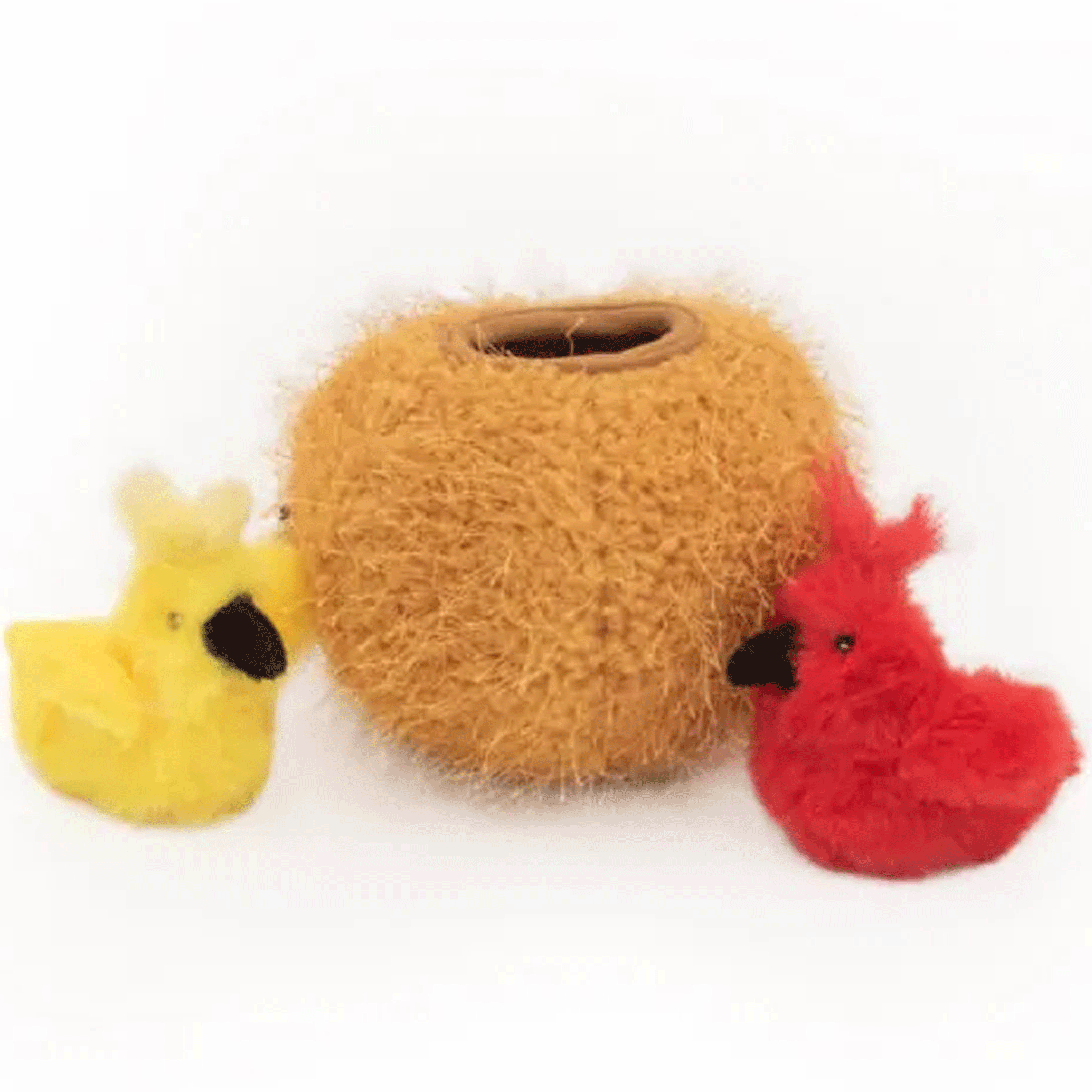 Zippy Claws Interactive Cat Toy - Birds Nest Burrow with Feathers for Indoor Play, Hunting Simulation & Exercise - Perfect for Kittens & Adult Cats
