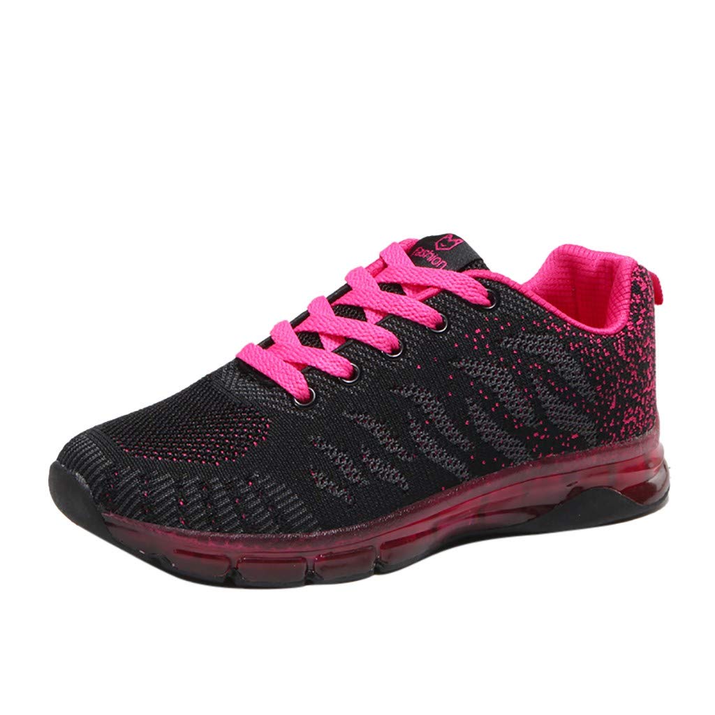 Eduavar Women's Lightweight Slip-On Walking Sneakers - Comfortable Running Shoes & Sandals for Outdoor Activities - Hot Pink