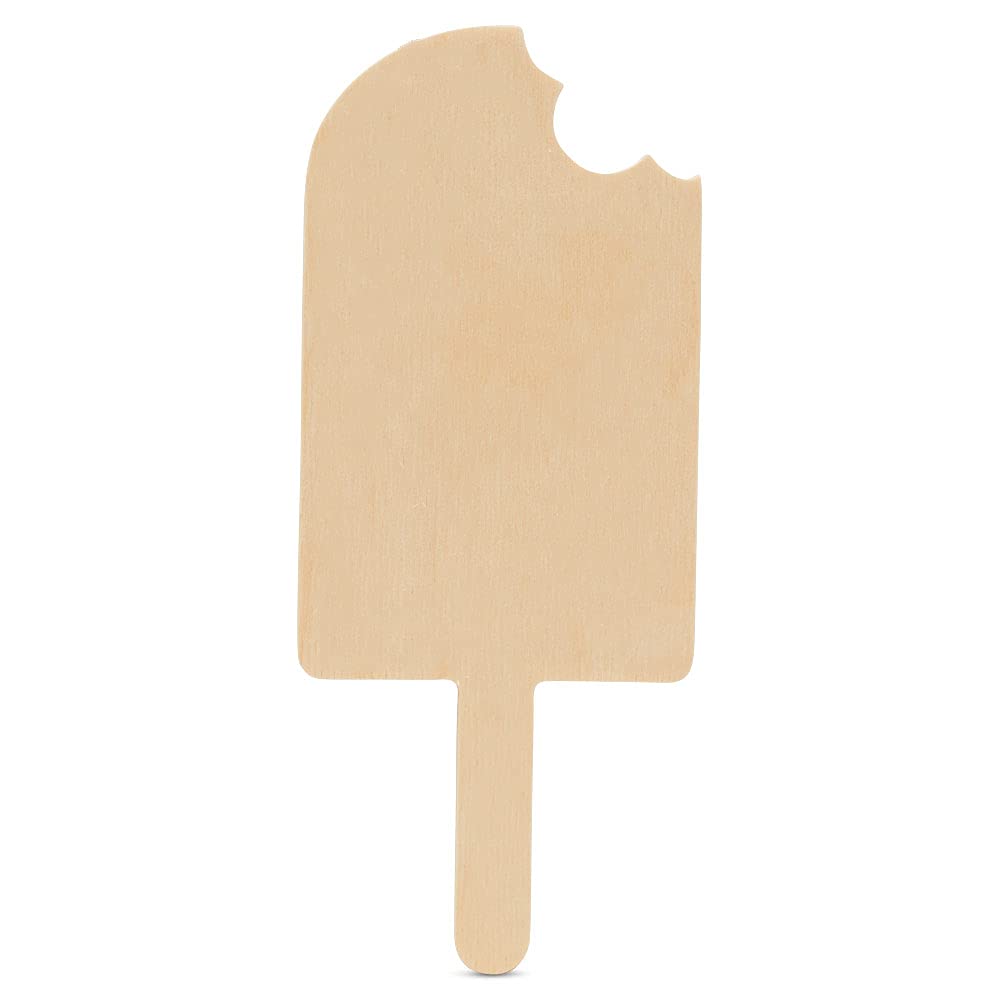 12 Inch Unfinished Wooden Popsicle Cutouts - Pack of 250 DIY Craft Wooden Shapes for Summer Beach Decor, Party Supplies & Woodworking Projects | Perfect for Ice Cream Party Decorations, DIY Signs & Kids Craft Activities
