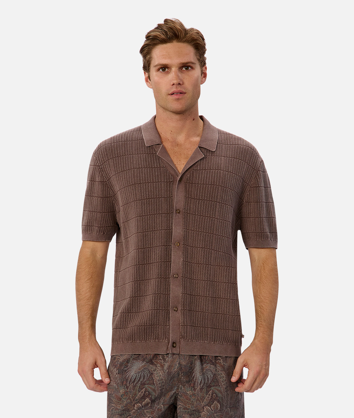 The Clemente Short Sleeve Shirt - Premium Cotton Fig Print Casual Wear for Men | Perfect for Summer Outings, Beach Vacations & Casual Fridays