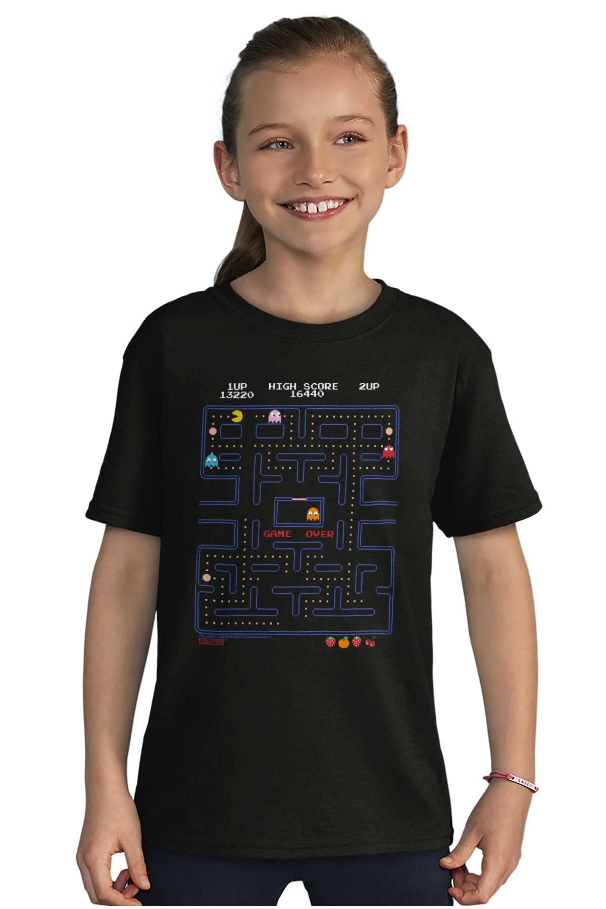 Pacman Game Over Retro Video Gaming Crewneck T-Shirt for Men & Women - 80s Arcade Style Casual Wear for Gamers & Nostalgia Lovers