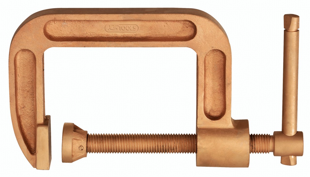 KS Tools 967.9252 Bronze G Clamp 250mm - Heavy Duty Metalworking Clamp for Woodworking, Welding & DIY Projects
