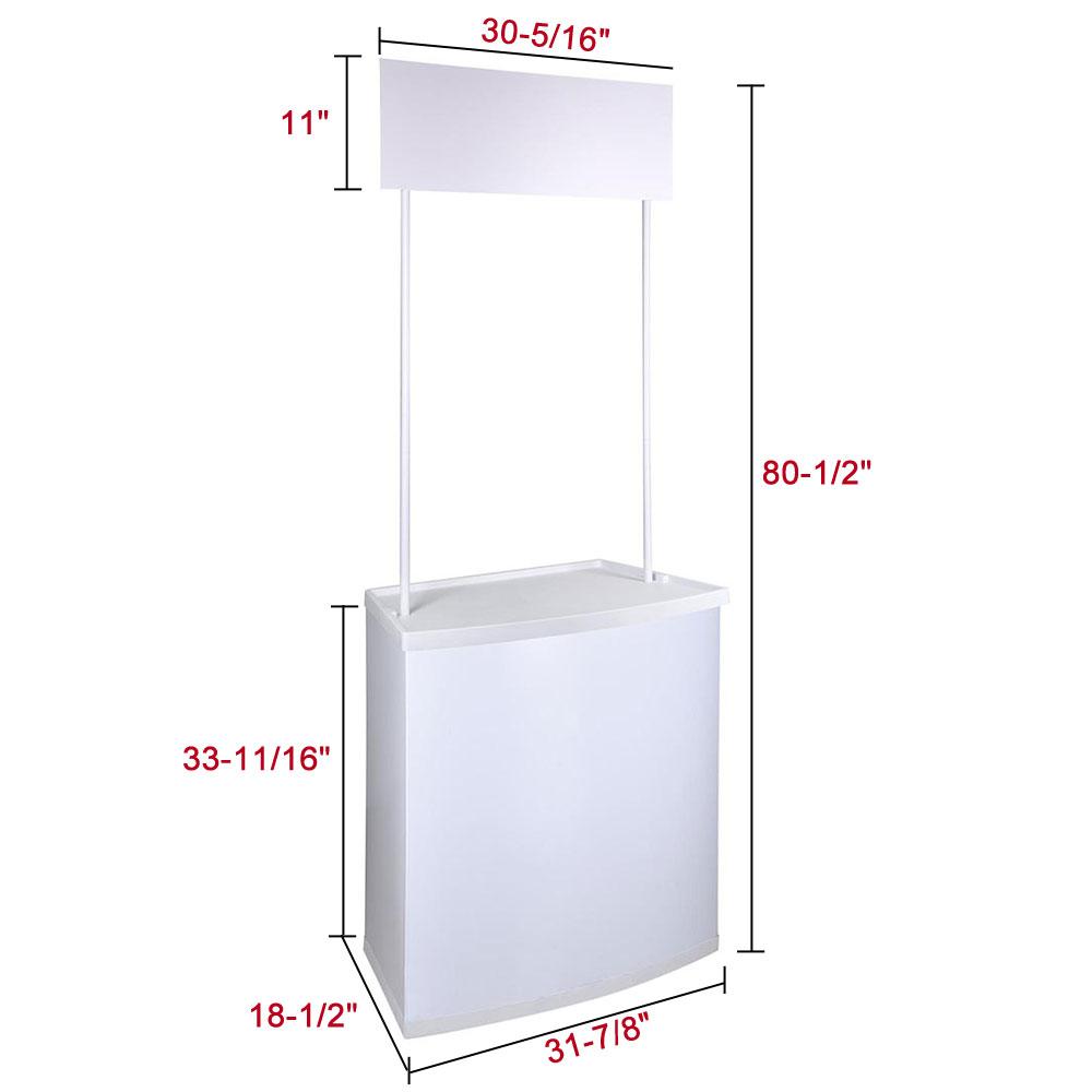 TheLAShop Portable Trade Show Counter Table - Lightweight Promotional Booth Display for Exhibitions, Events & Retail Stores