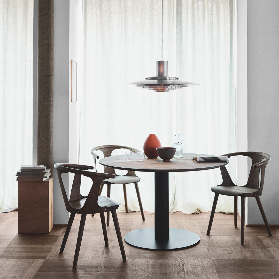 SK11 Modern Dining Table with Center Base - Perfect for Small Spaces, Apartments & Cozy Kitchens
