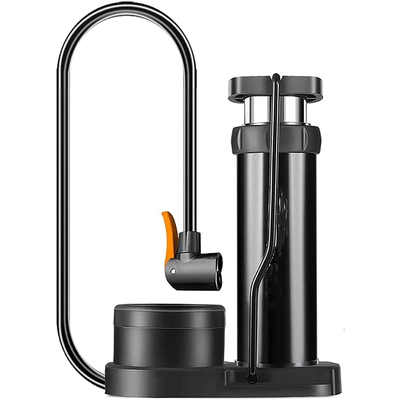 Portable Bike Pump with Pressure Gauge - 120 PSI Mini Foot Air Pump for Road & Mountain Bikes - Perfect for On-the-Go Cycling, Commuting, and Emergency Tire Inflation