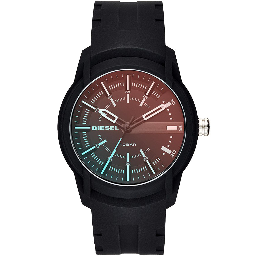 Diesel Armbar DZ1819 Black Men's Watch - Stylish Silicone Strap Watch for Casual, Business & Outdoor Activities