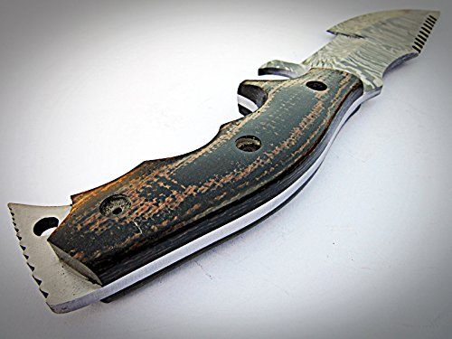 Custom TR-40 Damascus Steel Tracker Knife - Handmade Hunting Knife with Micarta Handle - Perfect for Outdoor Survival, Camping & Bushcraft