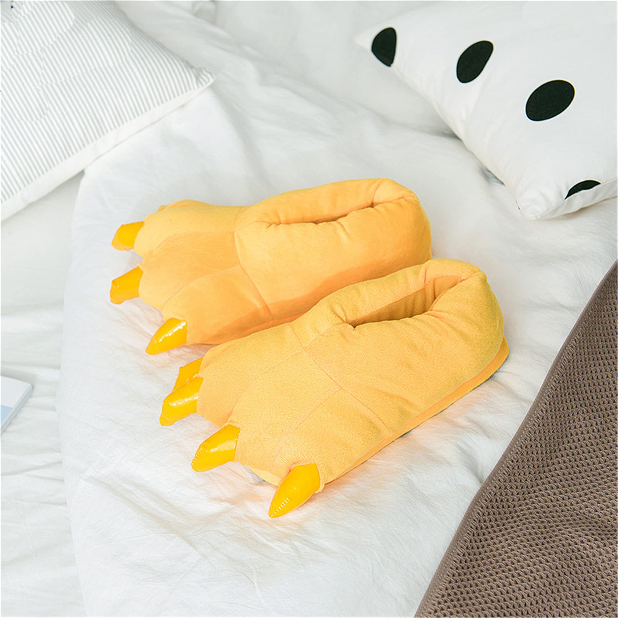 YILANLAN Unisex Plush Animal Paw Slippers - Dinosaur Claw Fuzzy Warm House Shoes for Men & Women | Cozy Indoor/Outdoor Wear for Winter, Lounge, Gifts