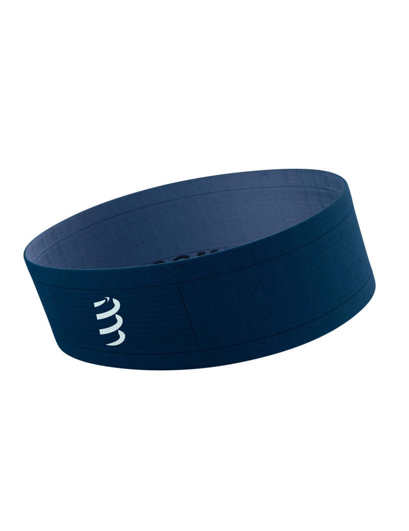 Compressport Unisex Running Belt - Lightweight & Adjustable Waist Pack for Phone & Essentials - Perfect for Jogging, Hiking & Travel (Blue/Indigo)