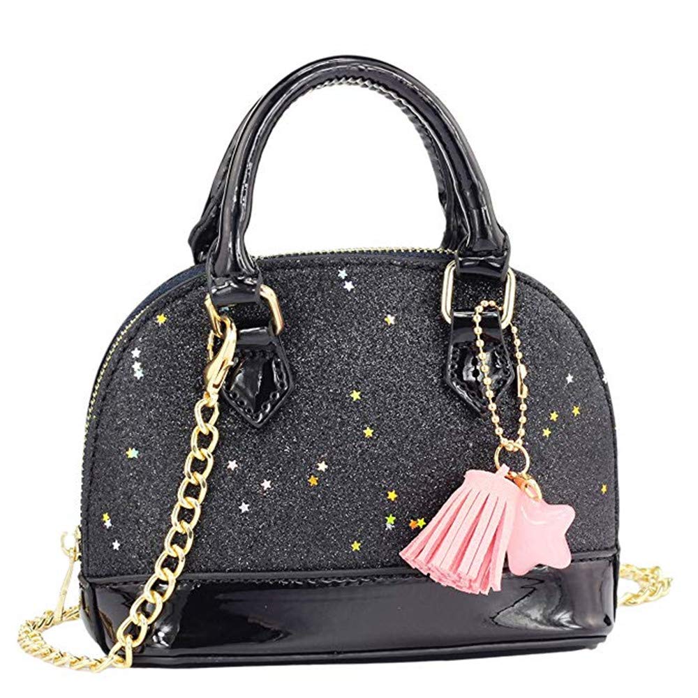 Dukars Sparkly Sequins Handbag for Girls - Princess Crossbody Purse Mini Satchel Gift for Toddler & Kids | Birthday, Party, Dress-Up, Everyday Use