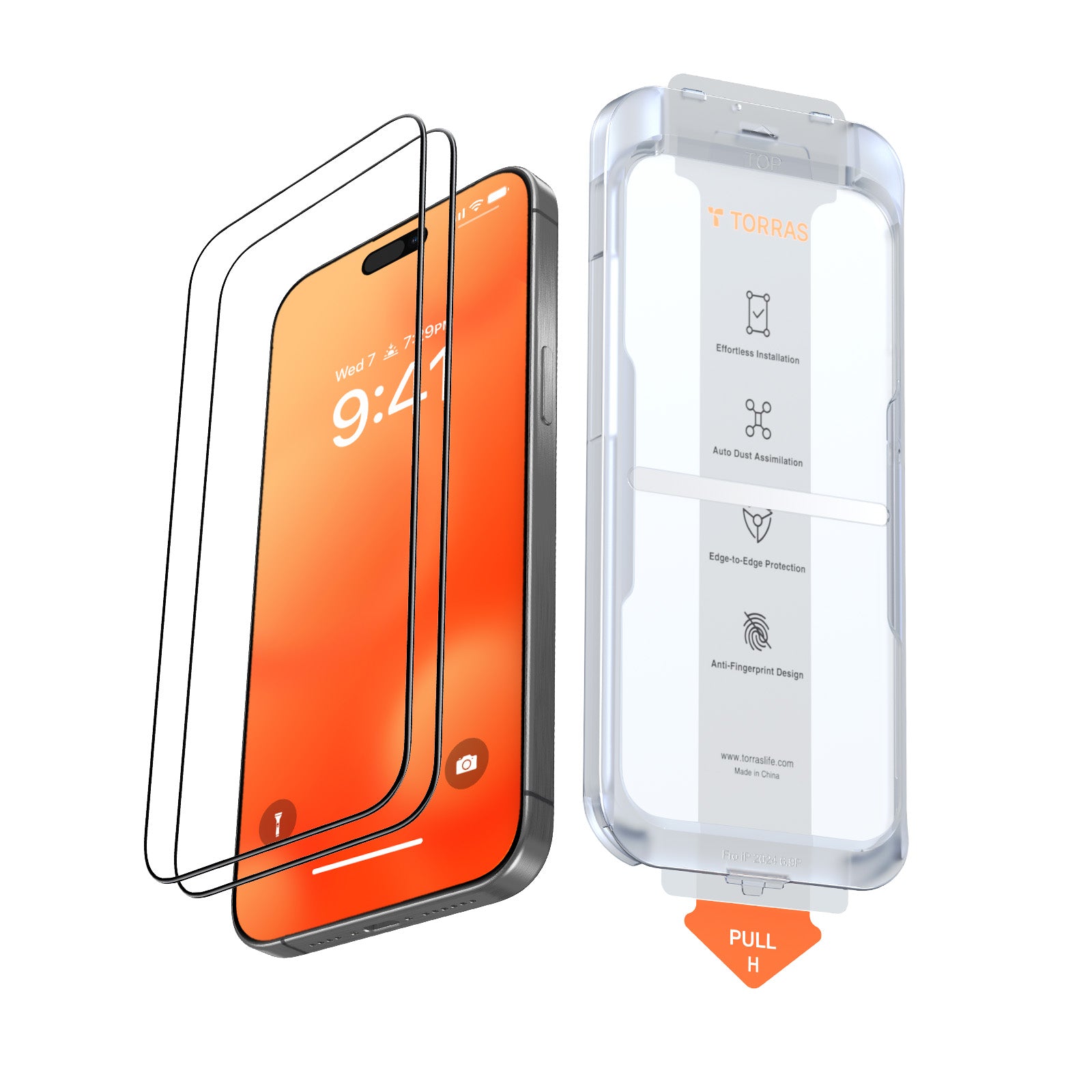 Tempered Glass Screen Protector for iPhone 16 - HD Clear, Anti-Scratch, Bubble-Free, 9H Hardness - Perfect for Work, Gaming & Daily Protection