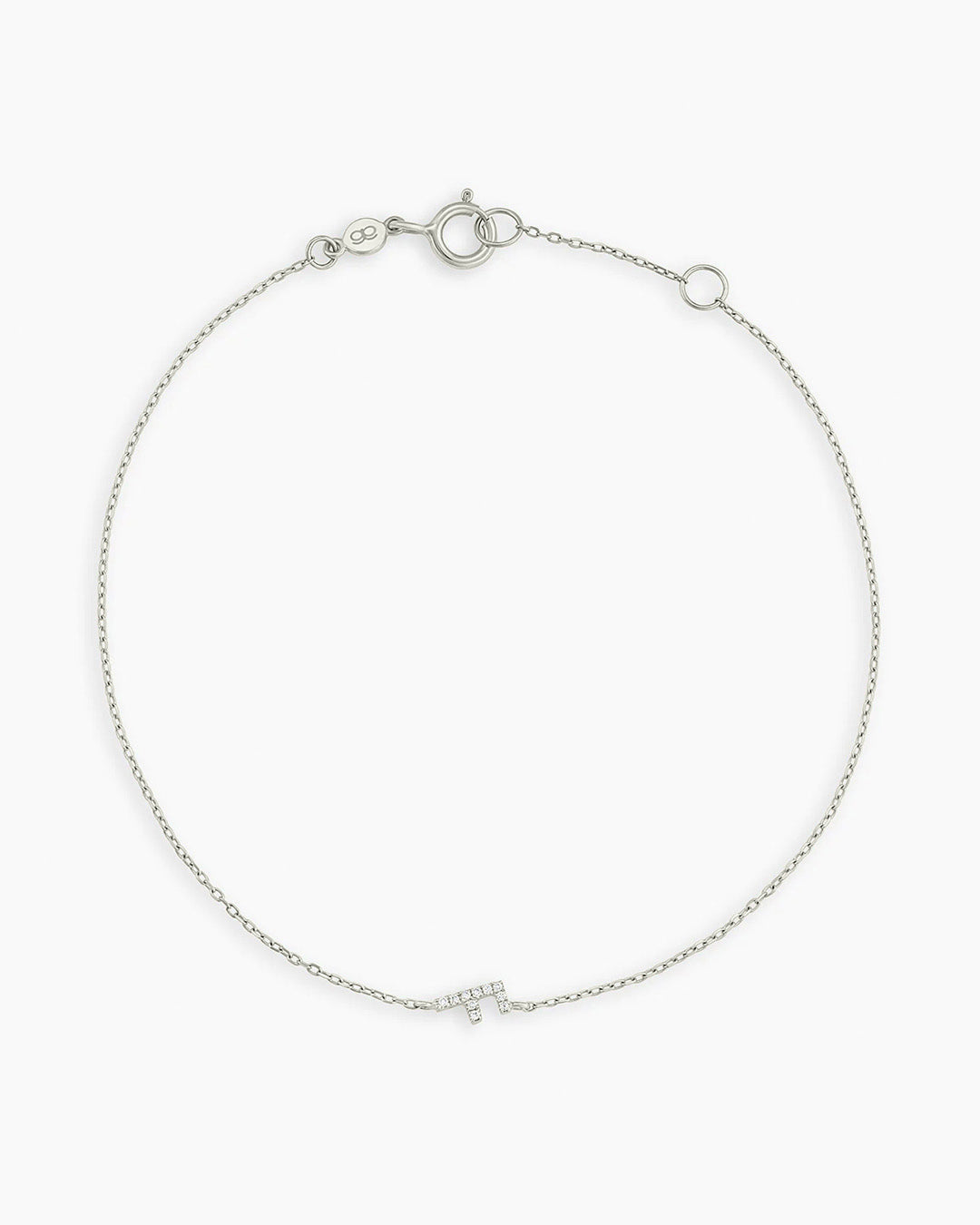 Diamond Pavé Alphabet Bracelet - Personalized Initial Letter Bracelet for Women, Sterling Silver or Gold Plated, Elegant Gift for Birthday, Anniversary, Valentine's Day | Perfect for Everyday Wear & Special Occasions
