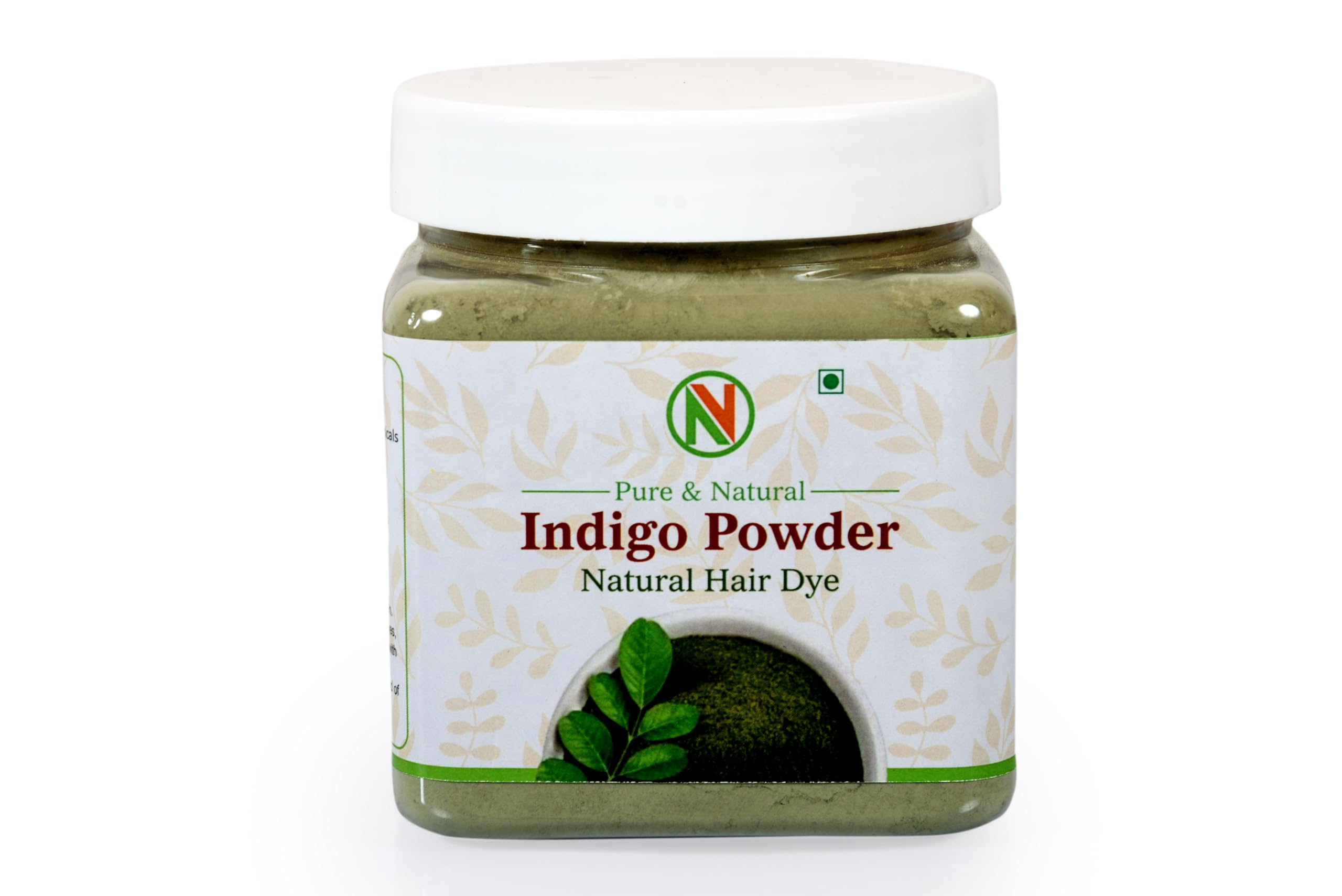 Natural Indigo Powder for Hair Coloring - 250g Jar | Chemical-Free, Protects & Strengthens Hair | DIY Herbal Hair Dye for Gray Coverage & Healthy Locks | Perfect for Home Use & Organic Beauty Routines