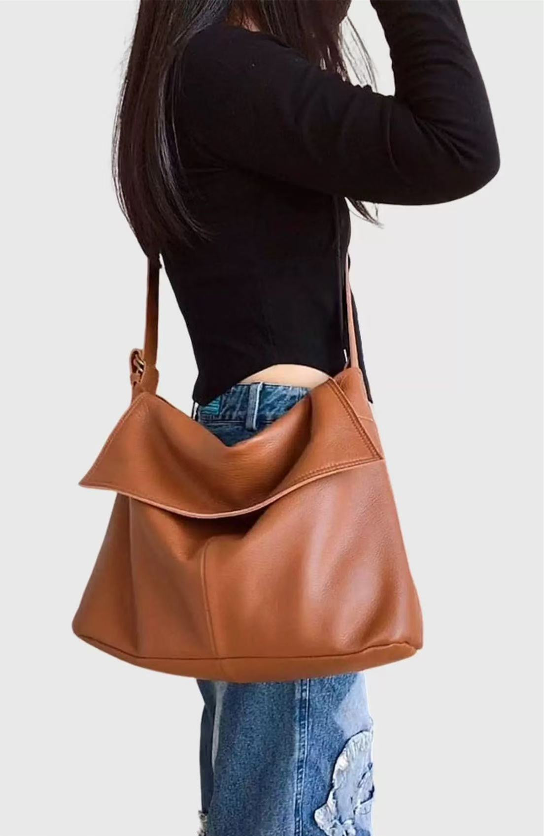 Soft Flap Shoulder Crossbody Bag for Women - Stylish & Lightweight Purse for Everyday Use, Work, and Travel