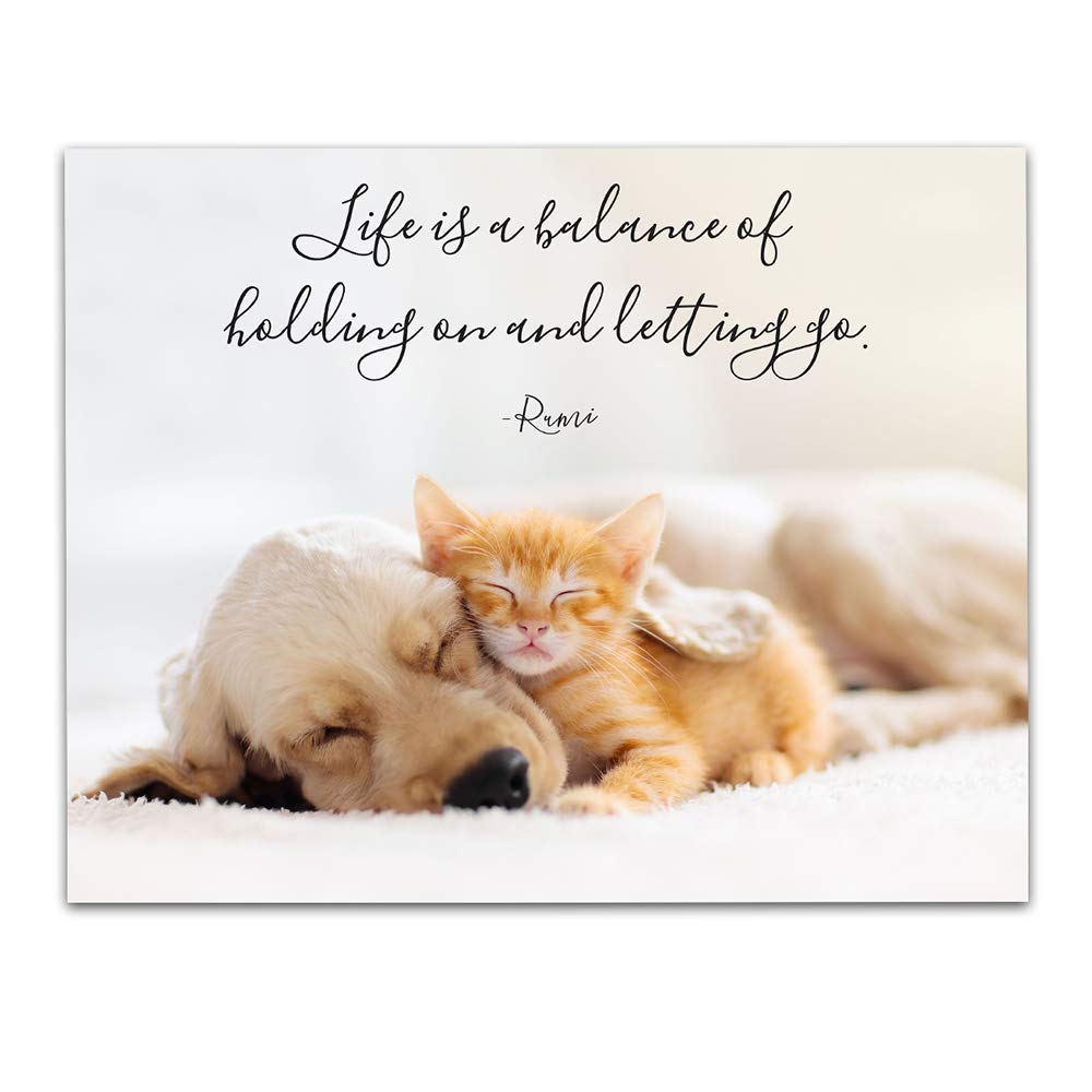 TJ Originals - Motivational Wall Art 11x14, Zen & Spiritual Decor with Rumi Quotes - Perfect Gift for Home & Office