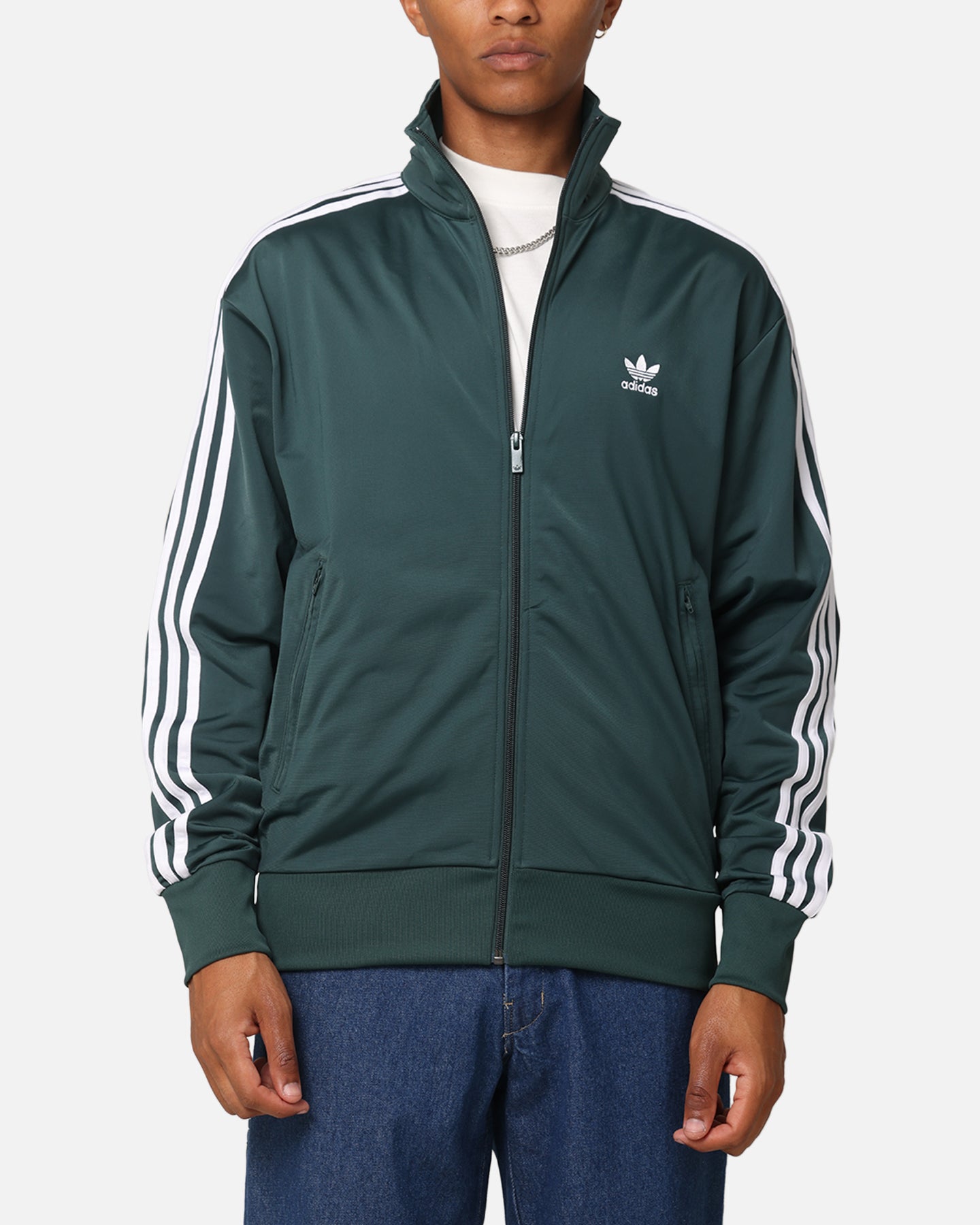 Adidas Firebird Track Jacket for Men & Women - Lightweight Running Windbreaker with Zipper, Vintage Sportswear - Perfect for Jogging, Gym & Streetwear Fashion (Mineral Green)