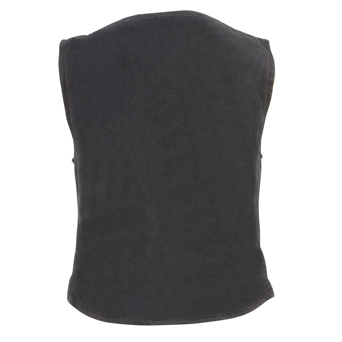 Milwaukee Leather Women's DM1246 Black Denim Vest - Stylish & Durable Motorcycle Jacket for Riding & Casual Wear