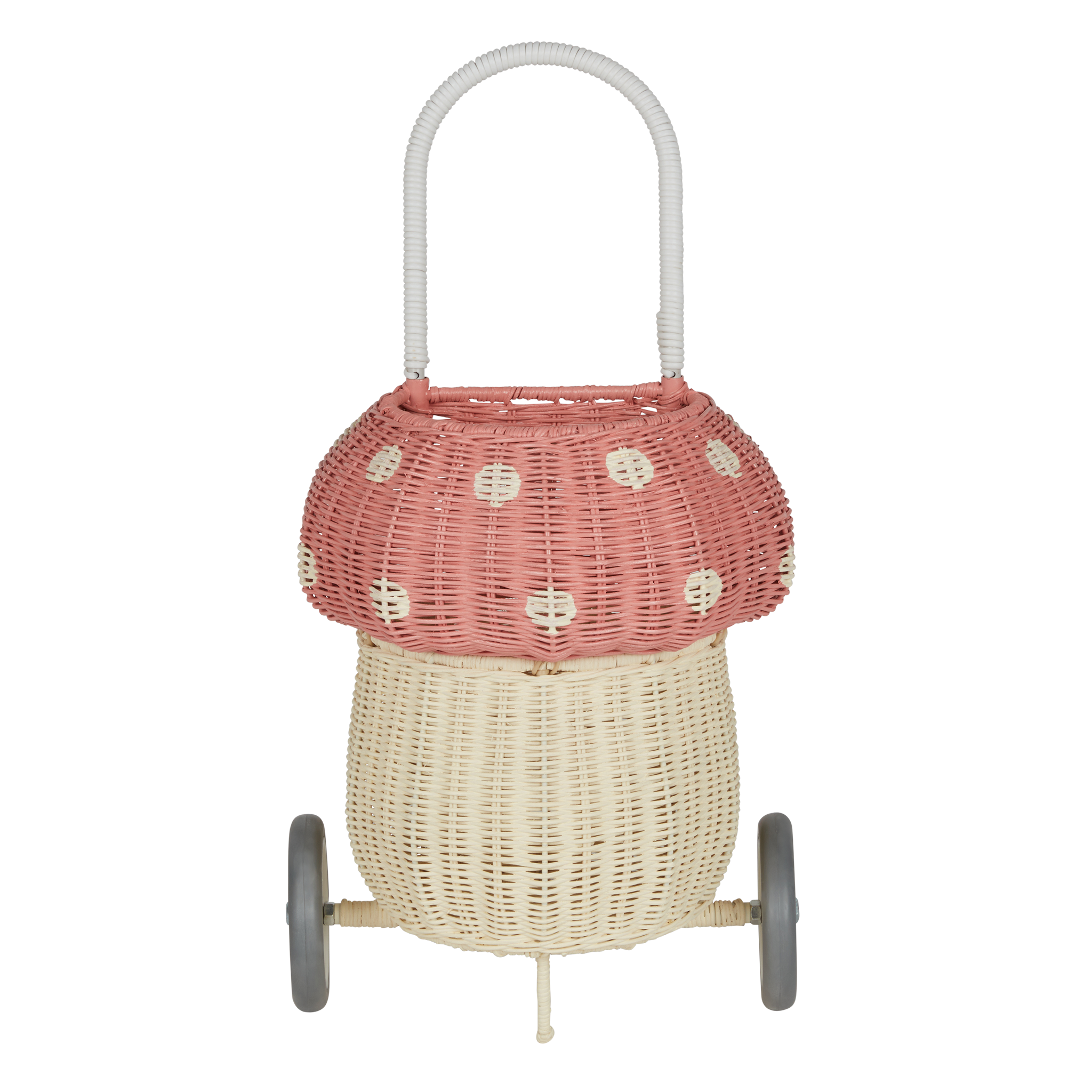 Natural Rattan Mushroom Basket - Handwoven Storage Organizer for Home Decor, Kitchen, Bathroom & Farmhouse Style - Perfect for Fruits, Vegetables, Plants & Crafts