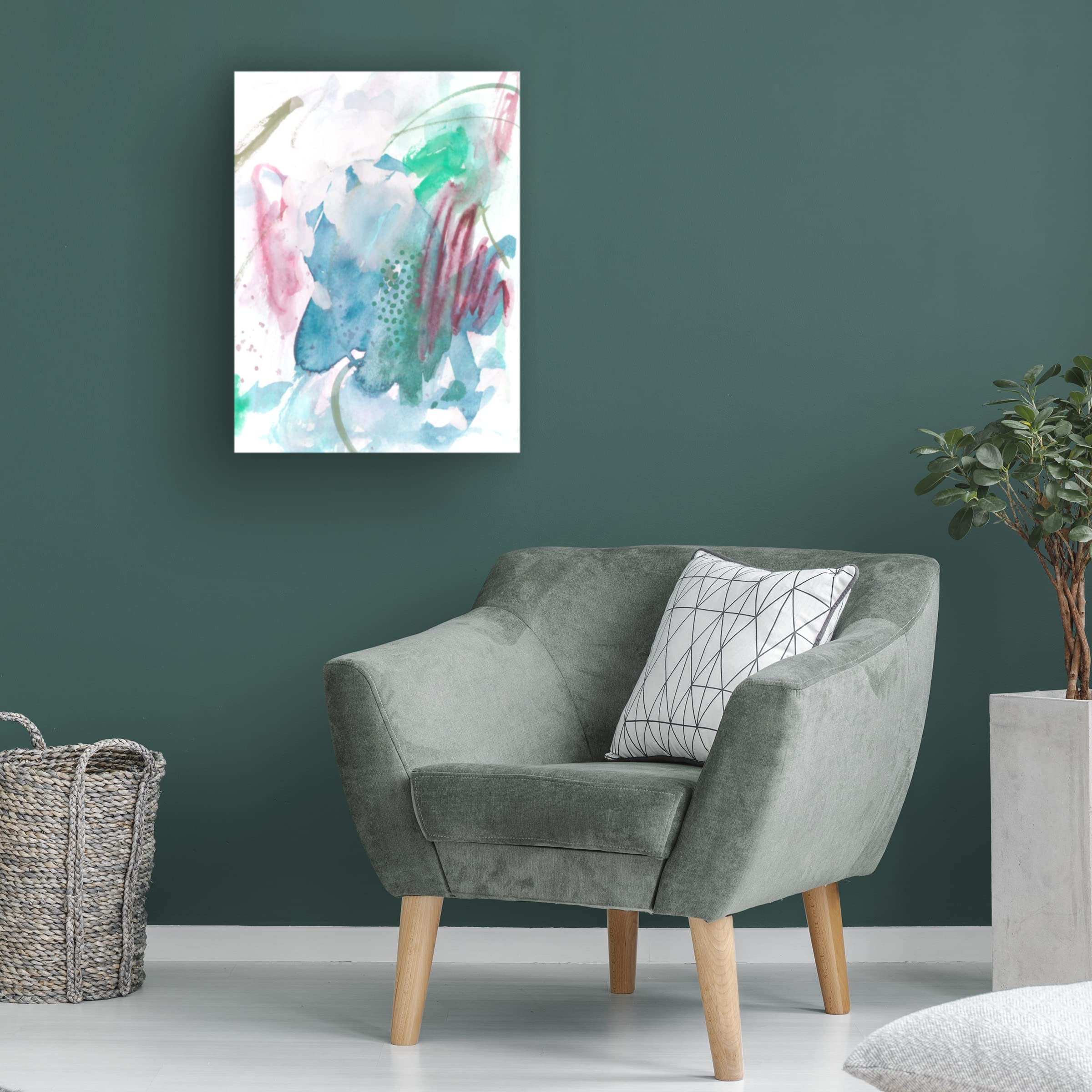 Trademark Fine Art 'Magenta Wave Form III' Abstract Canvas Wall Art by Melissa Wang - Modern Home Decor for Living Room & Office