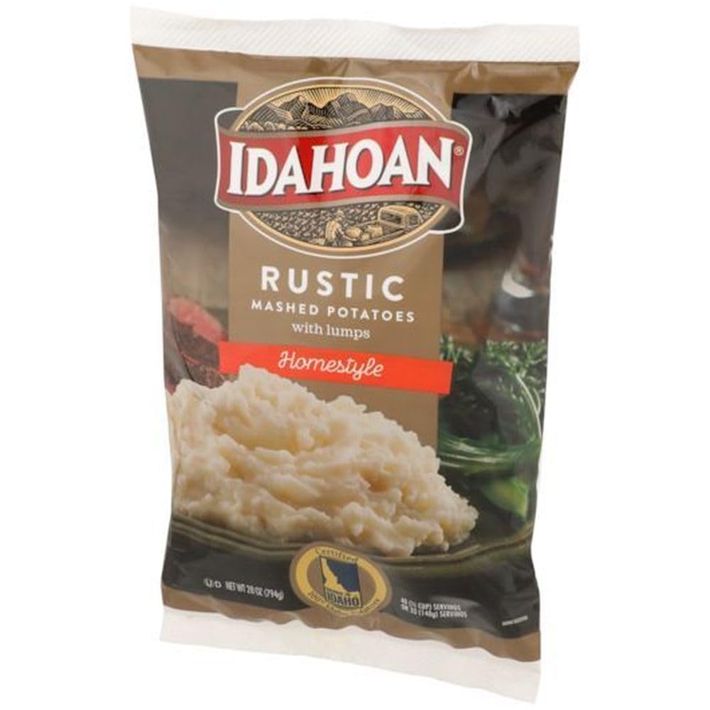 Idahoan Premium Homestyle Mashed Potatoes - 28oz (Pack of 12) | Instant Potato Flakes for Easy Meals, Family Dinners & Holiday Gatherings