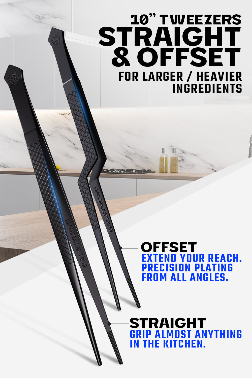 5-Piece Professional Plating Tweezers Set by Dalstrong - Perfect for Sushi, Pastry, and Fine Dining Presentation