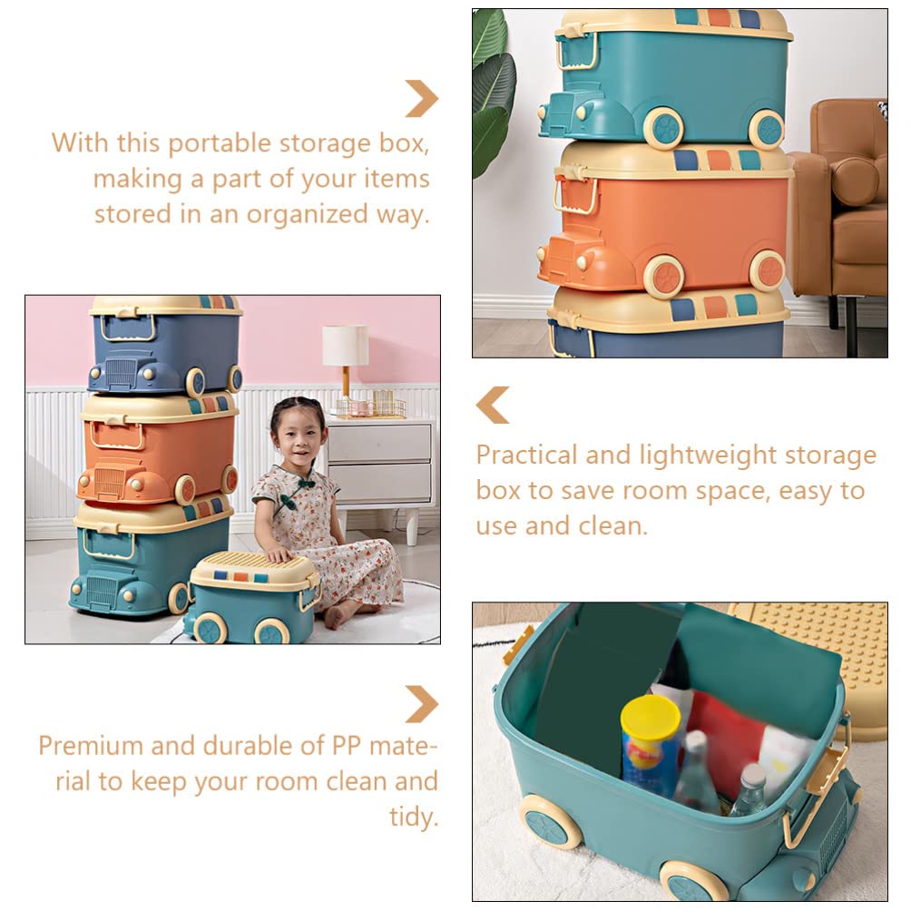 Small Train Storage Box - Durable PP Plastic Toy Organizer for Kids Nursery, Playroom & Household Use | Perfect for Toddler Train Sets & Toy Organization