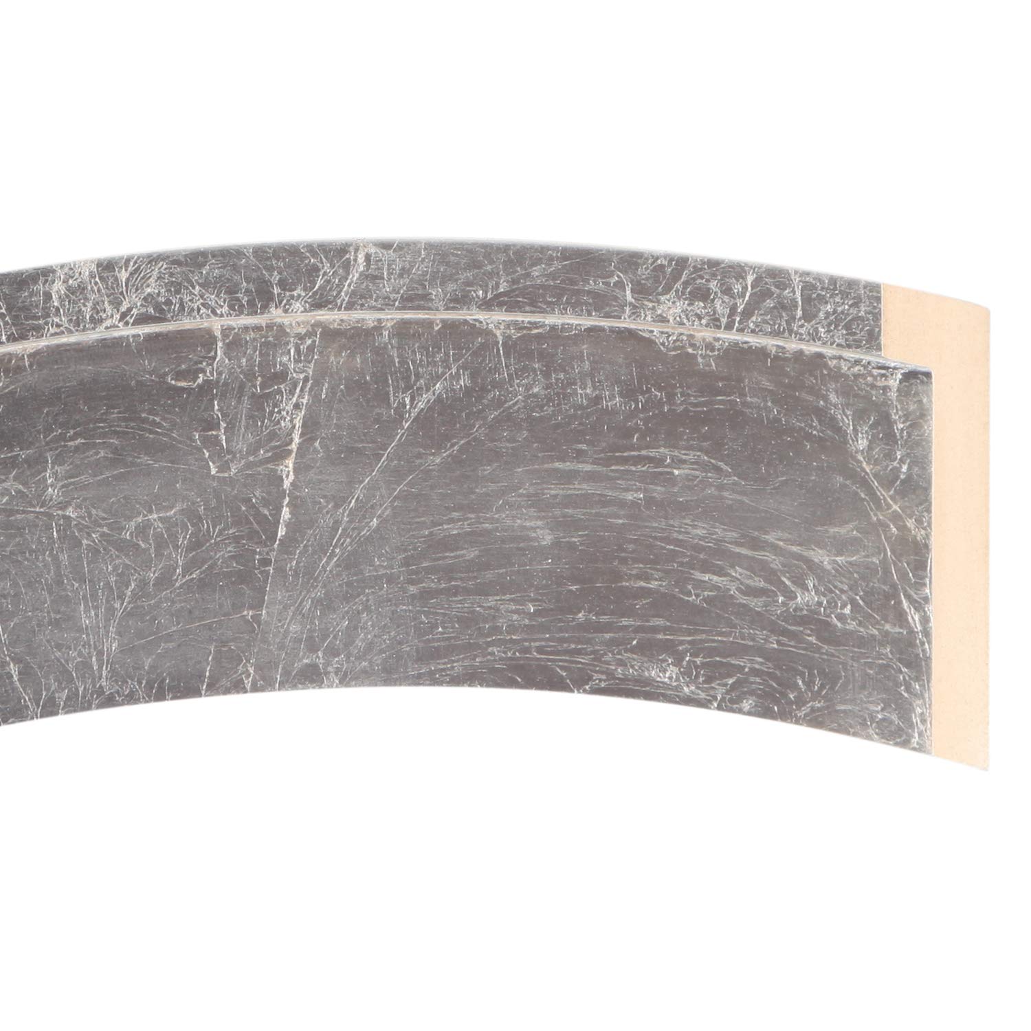Ovalcrest 15.1x15.1 Inch Round Wooden Beveled Wall Mirror - Silver Leaf & Brown Antique Finish for Bathroom Vanity, Bedroom, Living Room & Hallway Decor | Perfect for Home Interior Design & Makeup Station