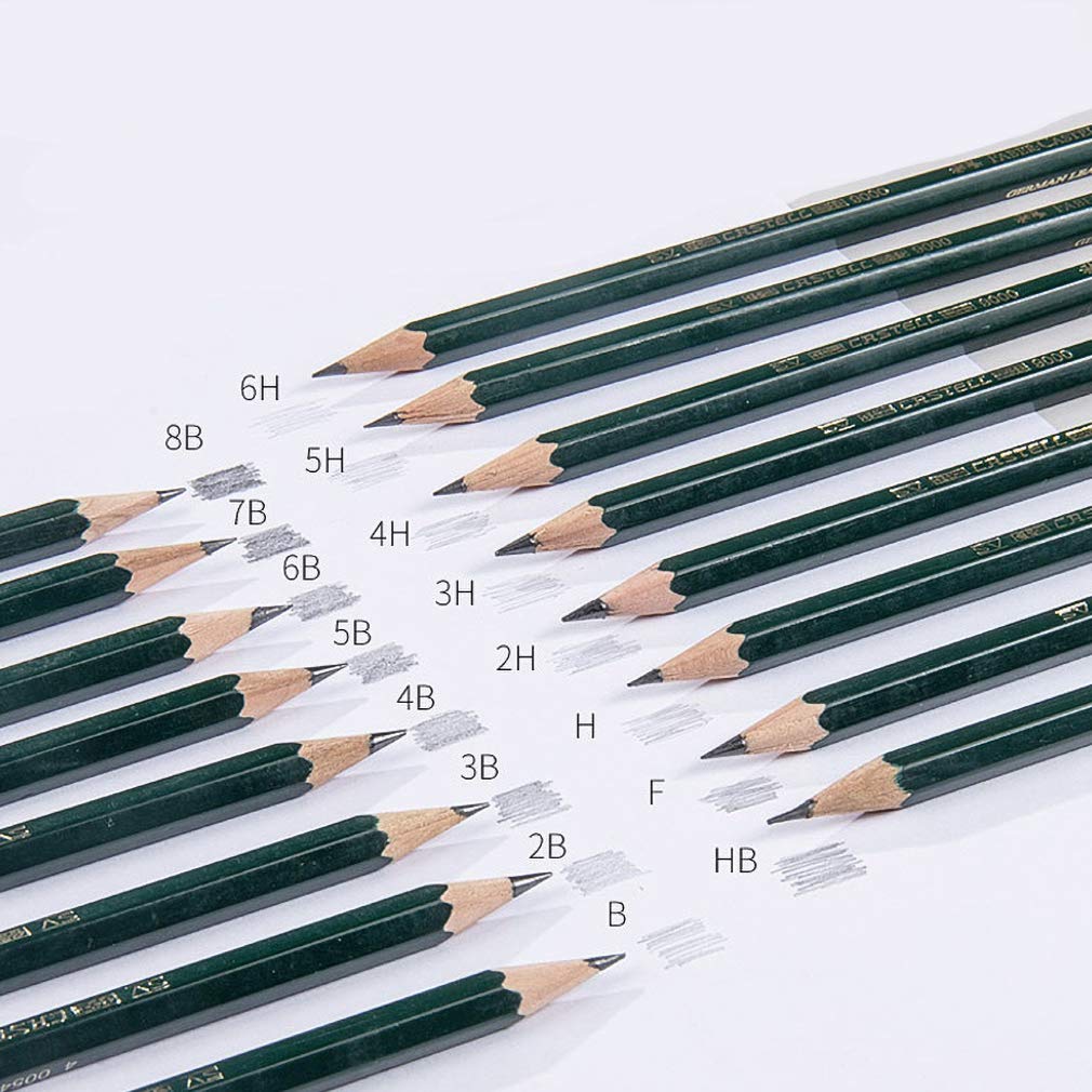 12B Professional Drawing Pencils for Artists & Students - Sketching, Shading & Fine Art Supplies for Beginners to Advanced