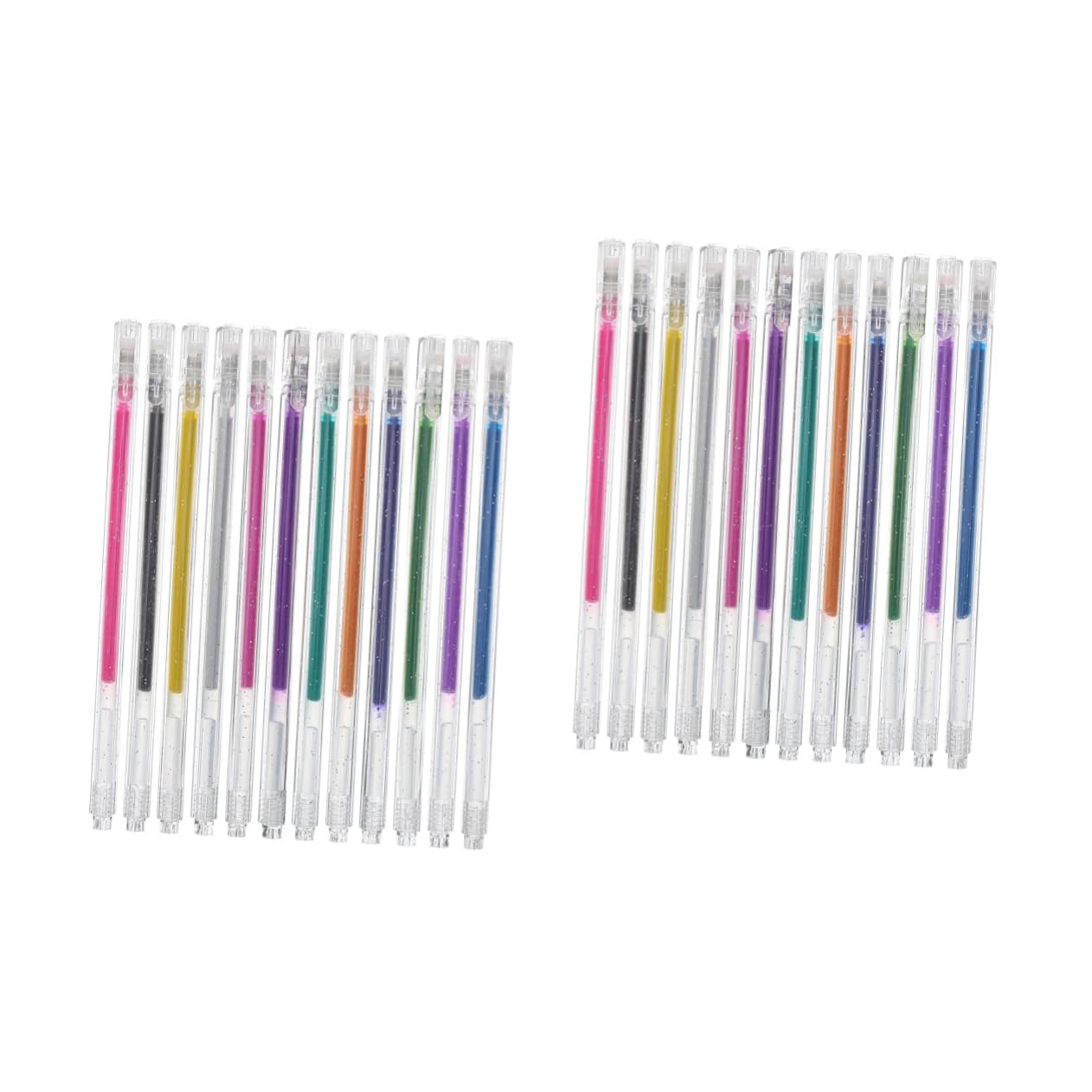 VILLCASE 24-Pack Glitter Gel Pens Set - Vibrant Colors for Drawing, Painting & DIY Crafts - Perfect for Kids Art Projects, Scrapbooking & School Supplies