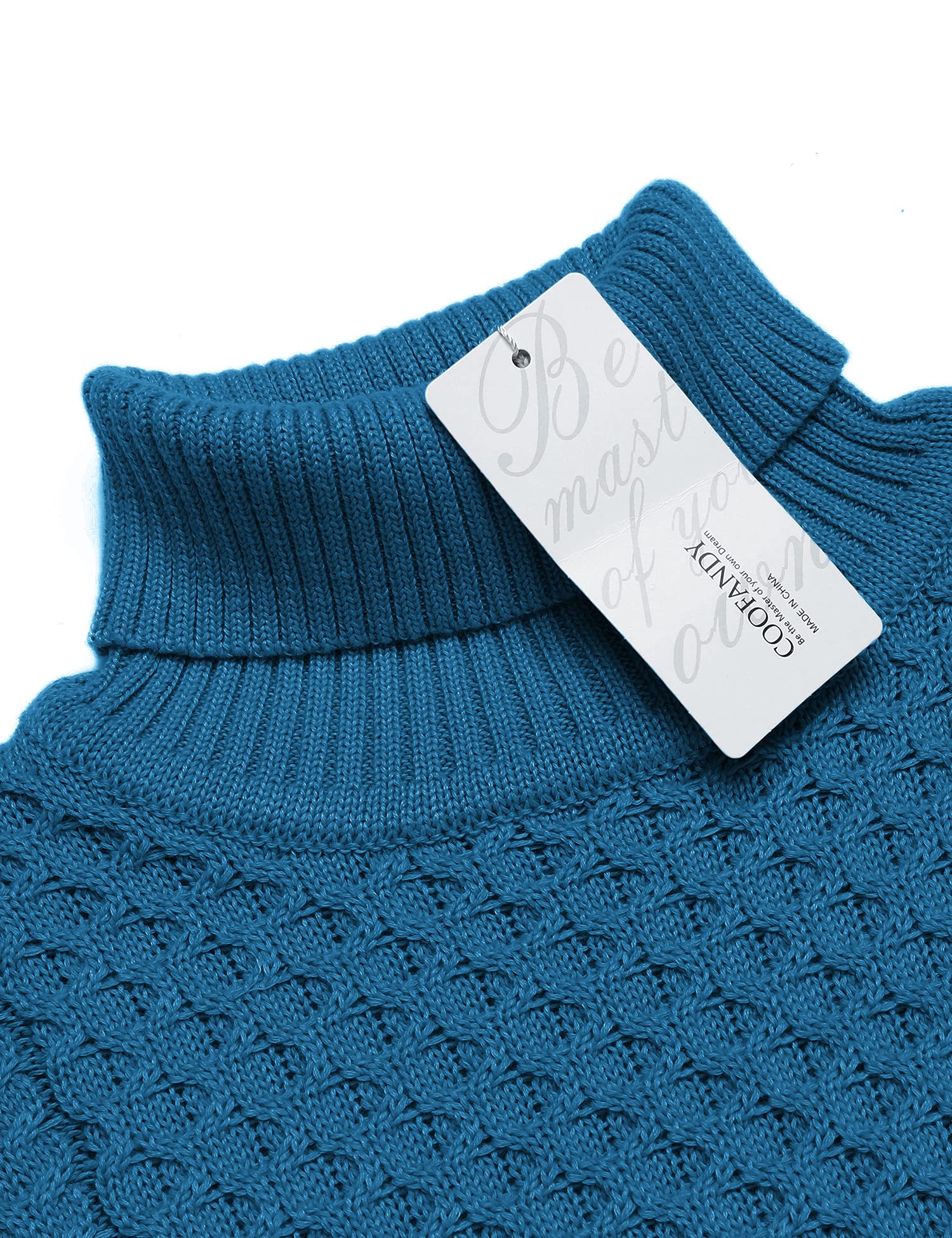 COOFANDY Men's Slim Fit Turtleneck Sweater - Casual Knit Pullover for Winter, Fall & Spring | Warm & Stylish Solid Color Sweater for Office, Date Night & Holiday Outfits