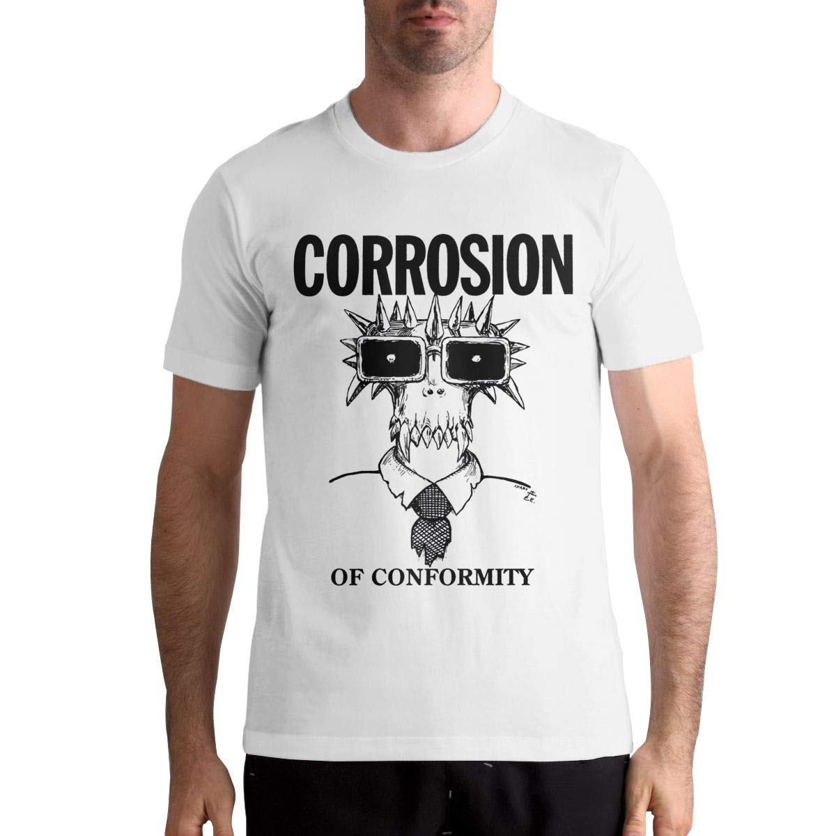 Corrosion of Conformity Men's Cotton T-Shirt - Soft Crew Neck Short Sleeve Tee for Casual Wear & Rock Music Fans