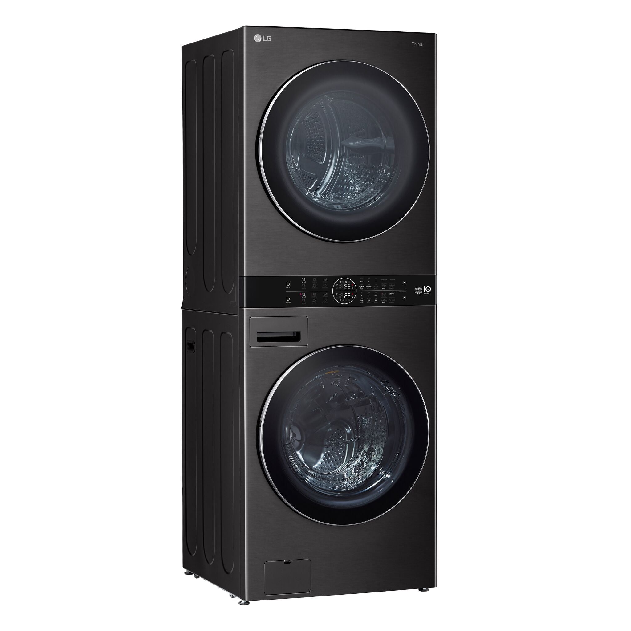 LG WKHC252HBA Black Steel WashTower™ - 5.8 Cu.ft Front Load Washer & 7.8 Cu.ft Ventless Heat Pump Dryer Combo | Space-Saving Laundry Solution for Apartments & Small Homes