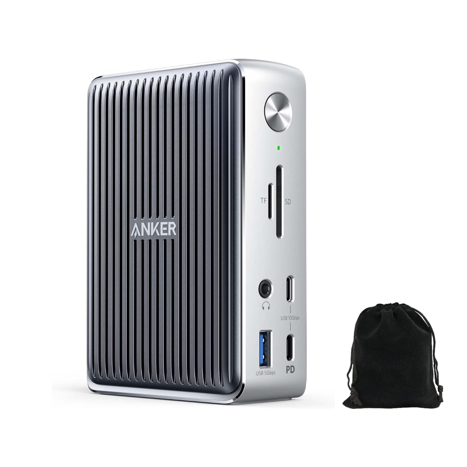 Anker 577 13-in-1 Thunderbolt 3 Docking Station with 85W Charging, Dual 4K HDMI Display, 40Gbps Data Transfer, USB-C PD, Ethernet & SD Card Reader - Compatible with MacBook Pro/Air, Dell, Lenovo Laptops | Includes Travel Pouch for Home & Office Workspace Setup