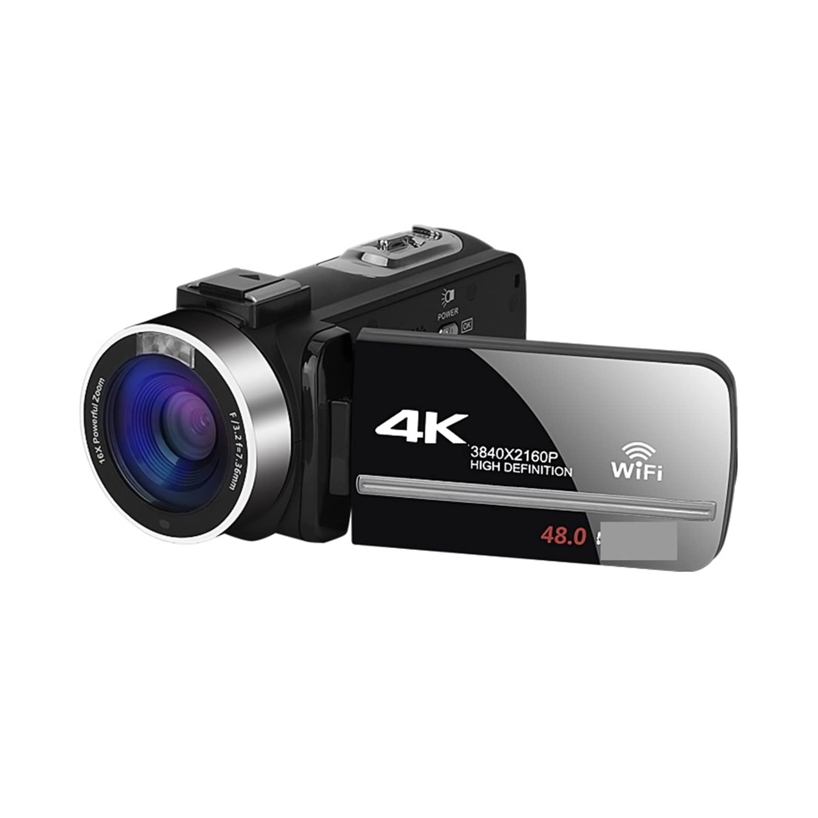 AUBEST 4K Digital Video Camera Camcorder with 48MP Photography, 64GB SD Card - Perfect for Vlogging, Time-Lapse Recording, Live Streaming & Webcam Use (Blue, 2-Pack)