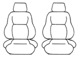 Premium Custom Canvas Front Seat Covers for Subaru WRX STi 2002-2005 | Black Racing Style | Durable Protection & Enhanced Comfort | Perfect for Daily Driving & Car Enthusiasts
