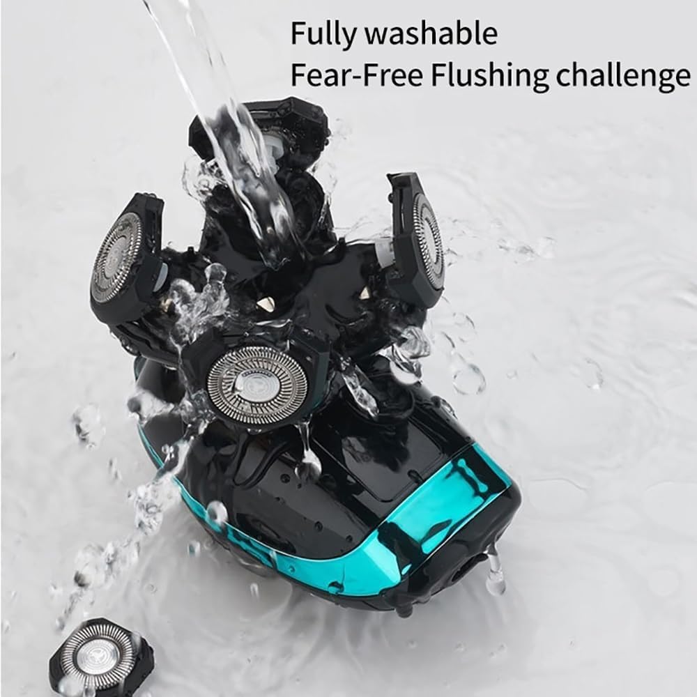 5-in-1 Professional Electric Shaver for Men - Rechargeable Wet/Dry Waterproof Beard Trimmer & Shaving Machine | Perfect for Travel, Gym & Daily Grooming Routine