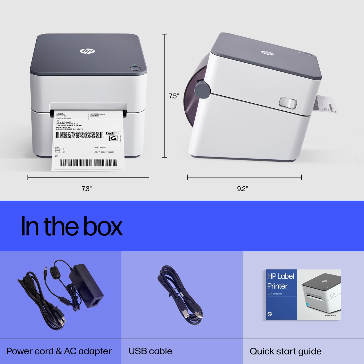 HP Direct Thermal Label Printer with Ethernet - Industrial-Grade Shipping Label Printer 300 DPI for Ecommerce, Warehouse & Logistics | Fast Printing & Easy Setup for USPS, FedEx, UPS Labels
